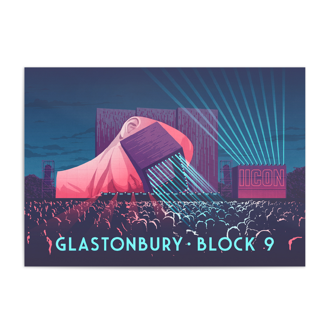 Glastonbury Festival Block 9 Poster