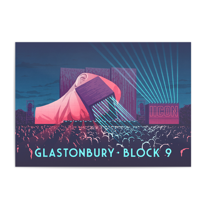 Glastonbury Festival Block 9 Poster