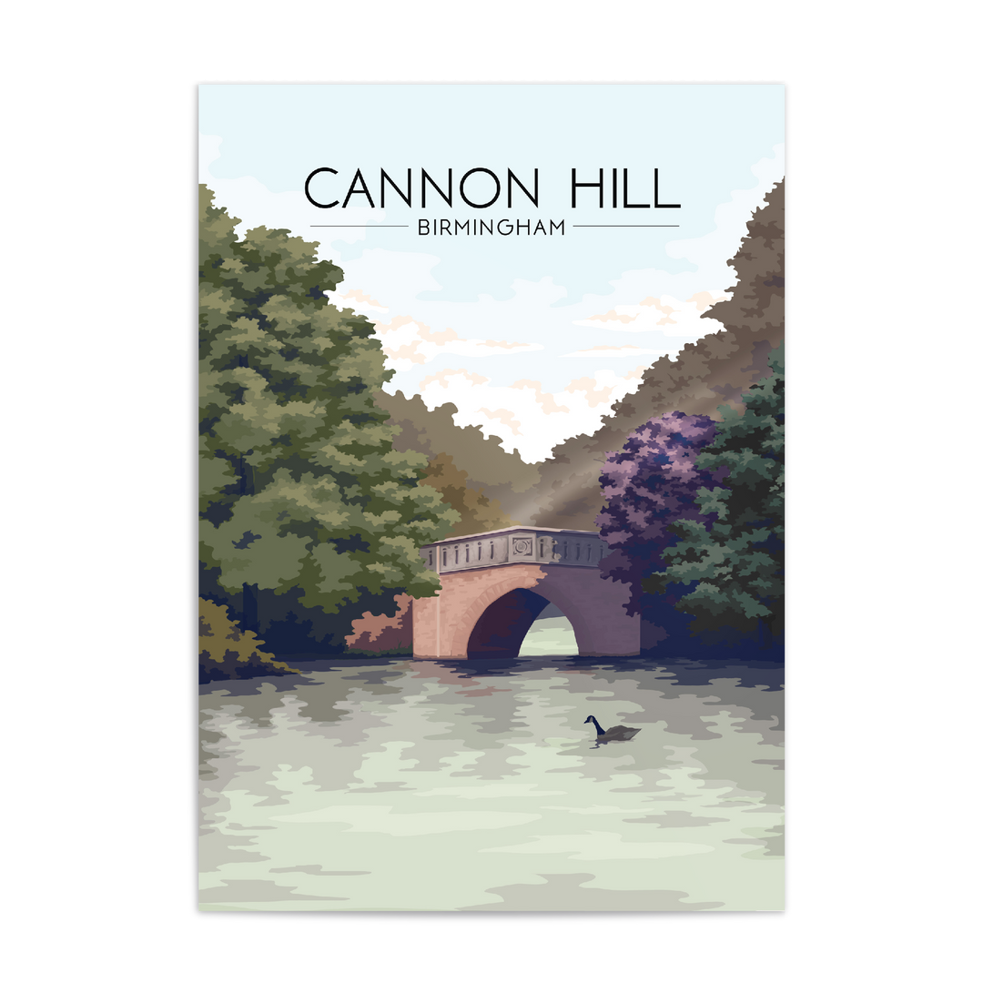 Cannon Hill Birmingham Travel Poster