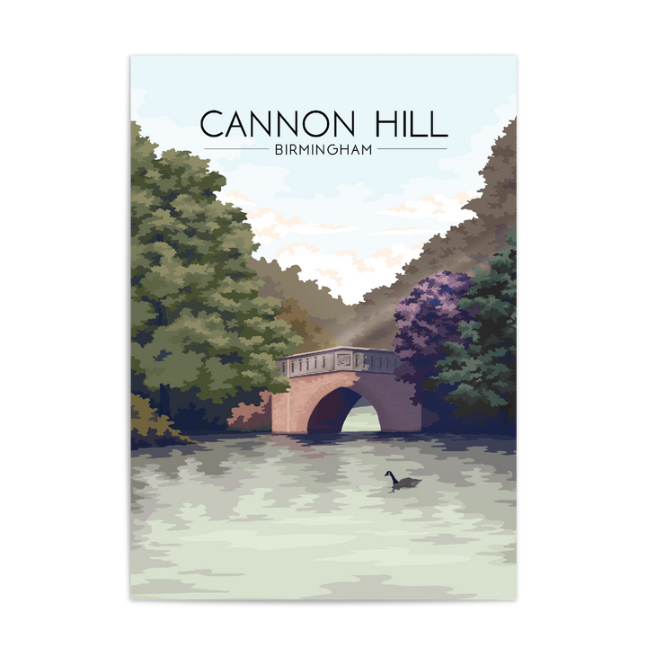 Cannon Hill Birmingham Travel Poster