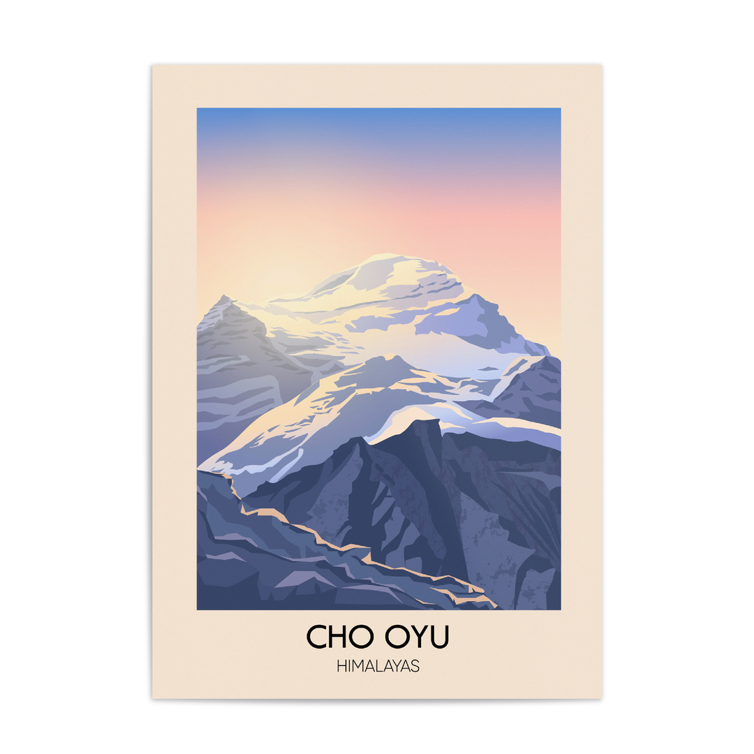 Cho Oyu Himalayas Travel Poster