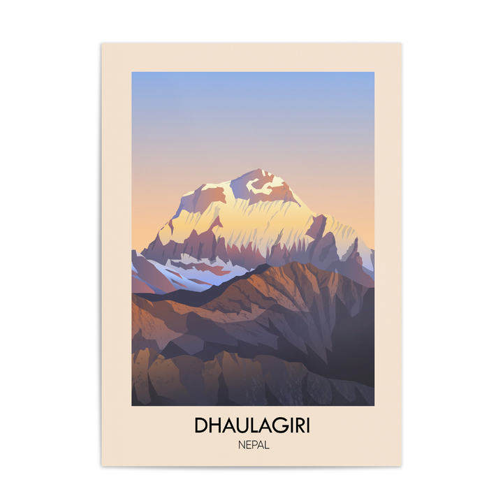 Dhaulagiri Nepal Travel Poster