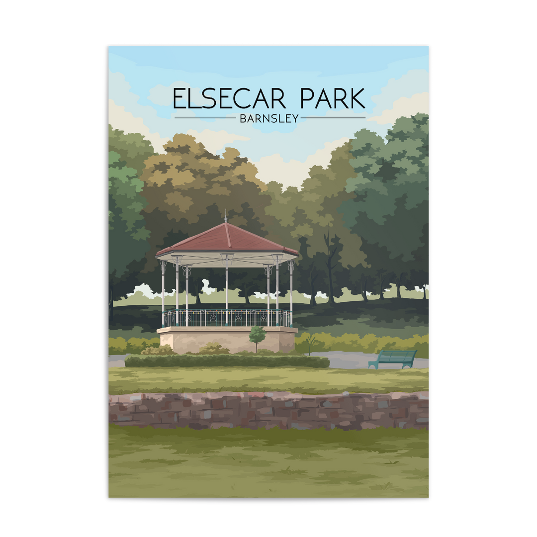 Elsecar Park Barnsley Travel Poster