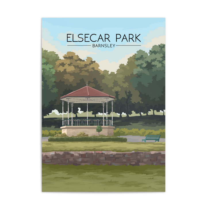 Elsecar Park Barnsley Travel Poster