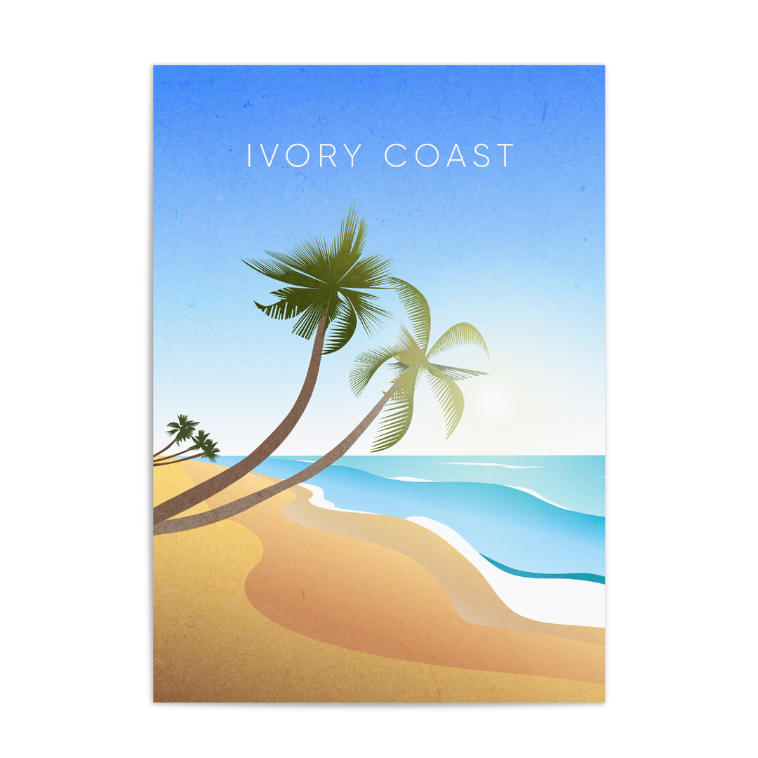 Ivory Coast Minimal Travel Poster