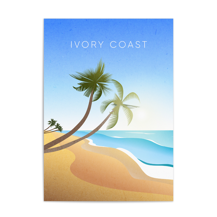 Ivory Coast Minimal Travel Poster