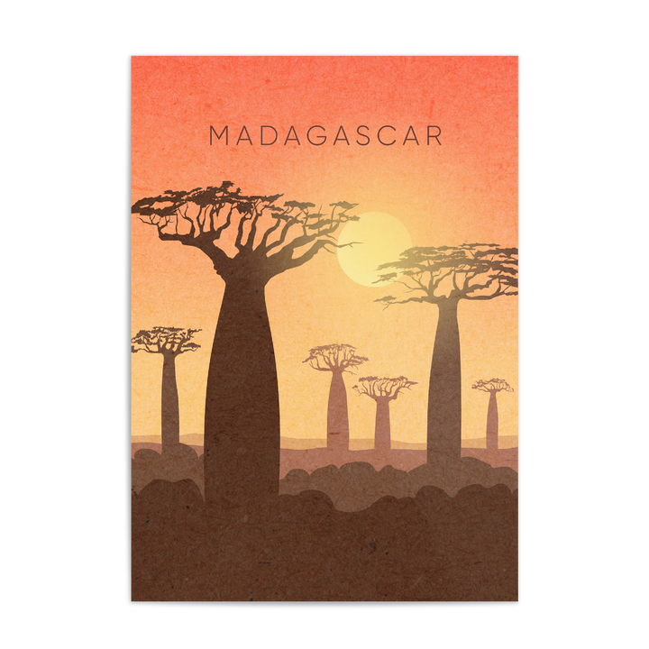 Madagascar Minimal Travel Poster