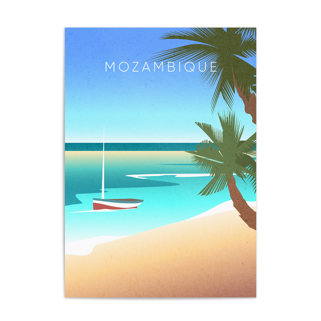 Mozambique Minimal Travel Poster
