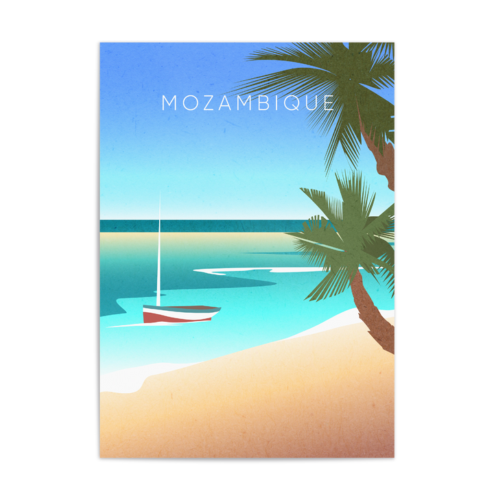 Mozambique Minimal Travel Poster