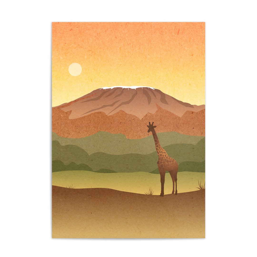 Tanzania Safari Themed Nursery Poster