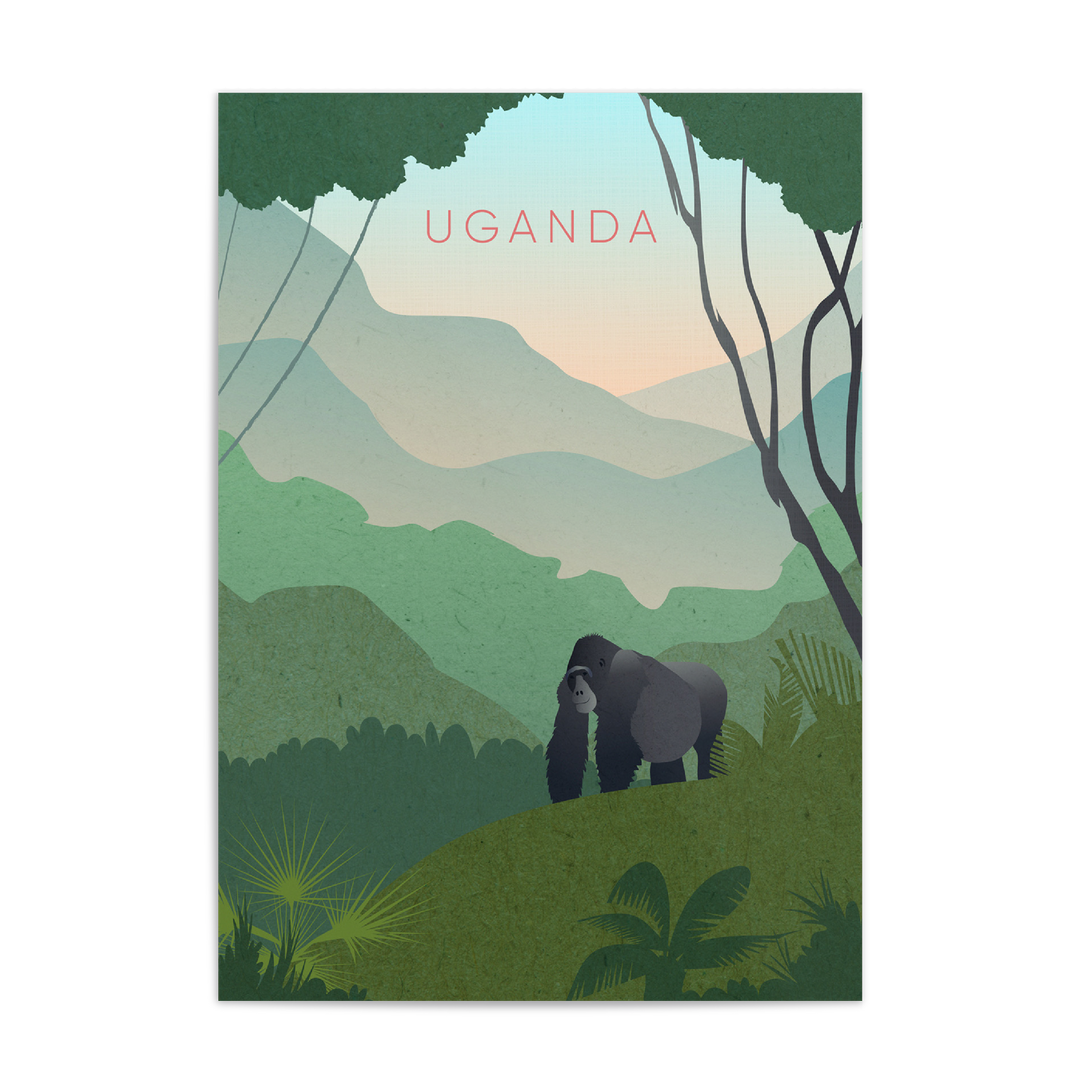 Uganda Minimal Travel Poster