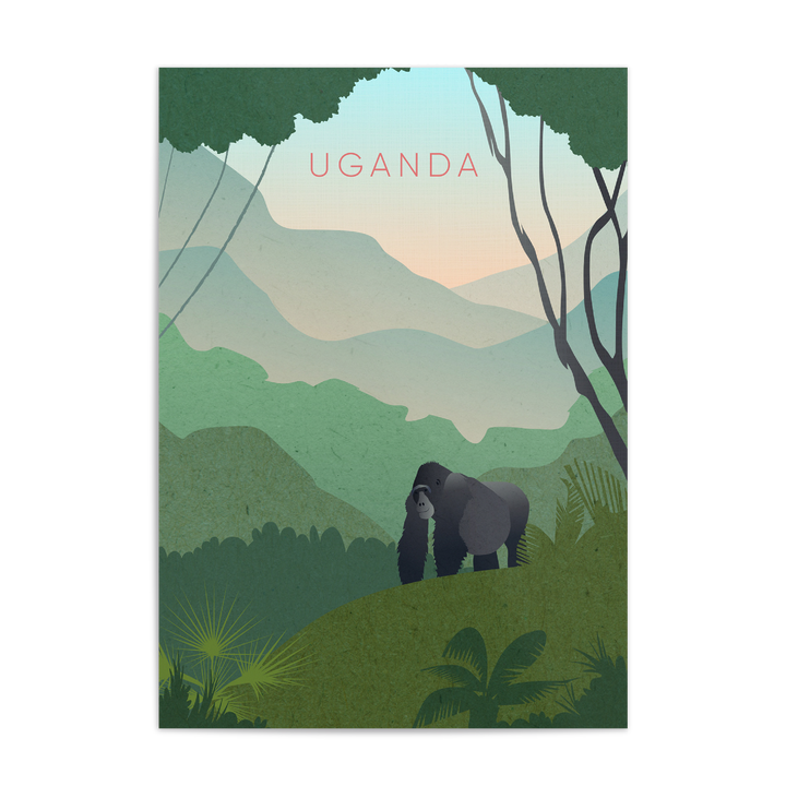 Uganda Minimal Travel Poster