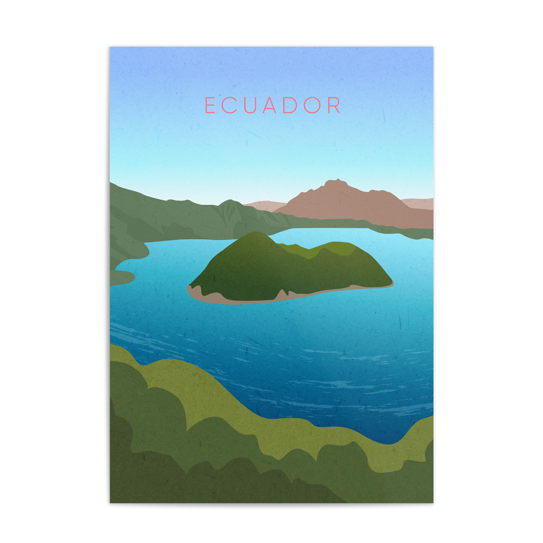 Ecuador Minimal Travel Poster