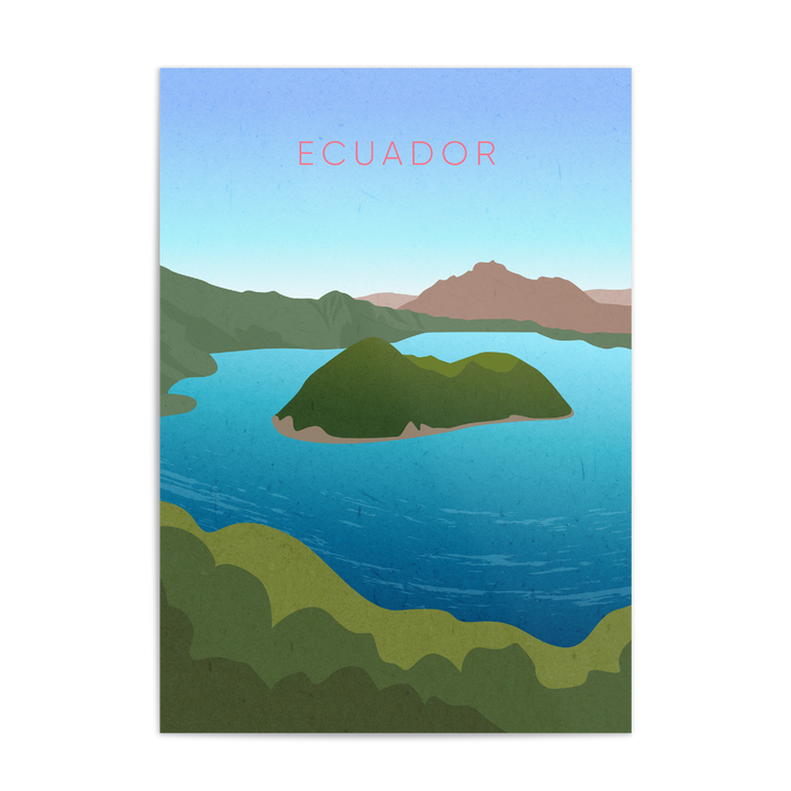 Ecuador Minimal Travel Poster