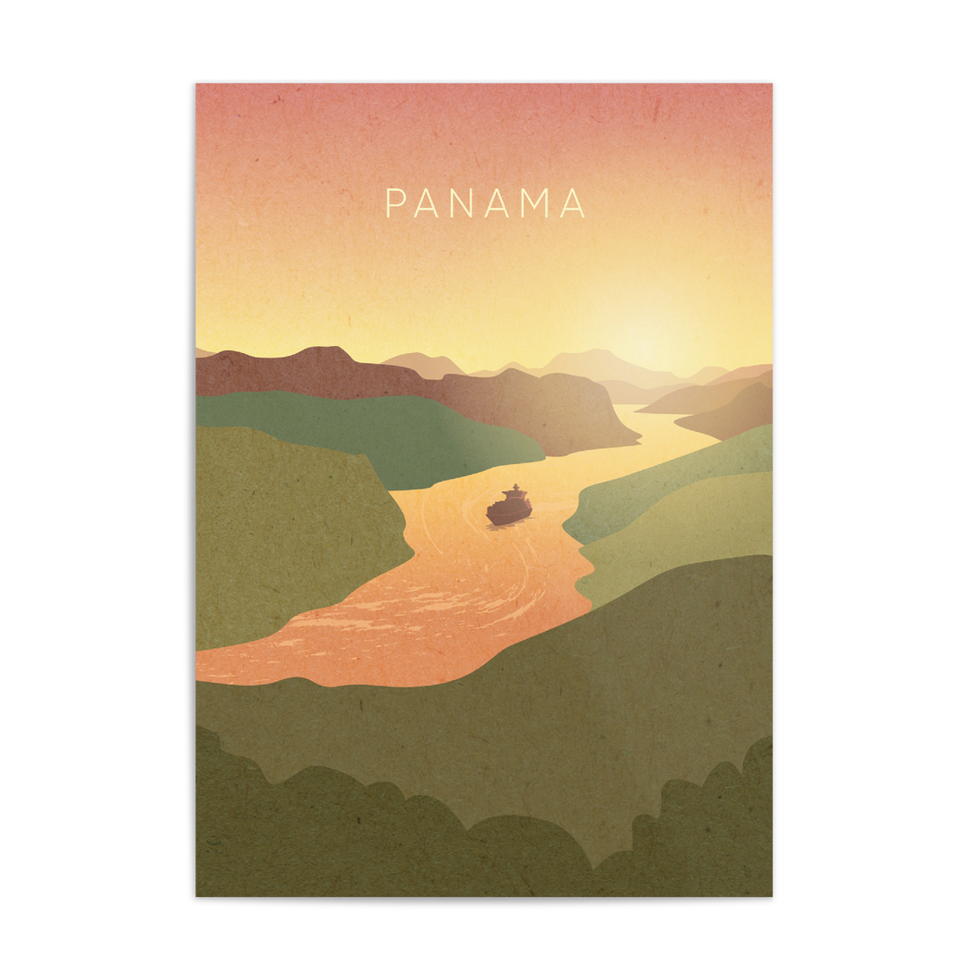 Panama Minimal Travel Poster