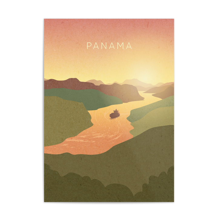 Panama Minimal Travel Poster