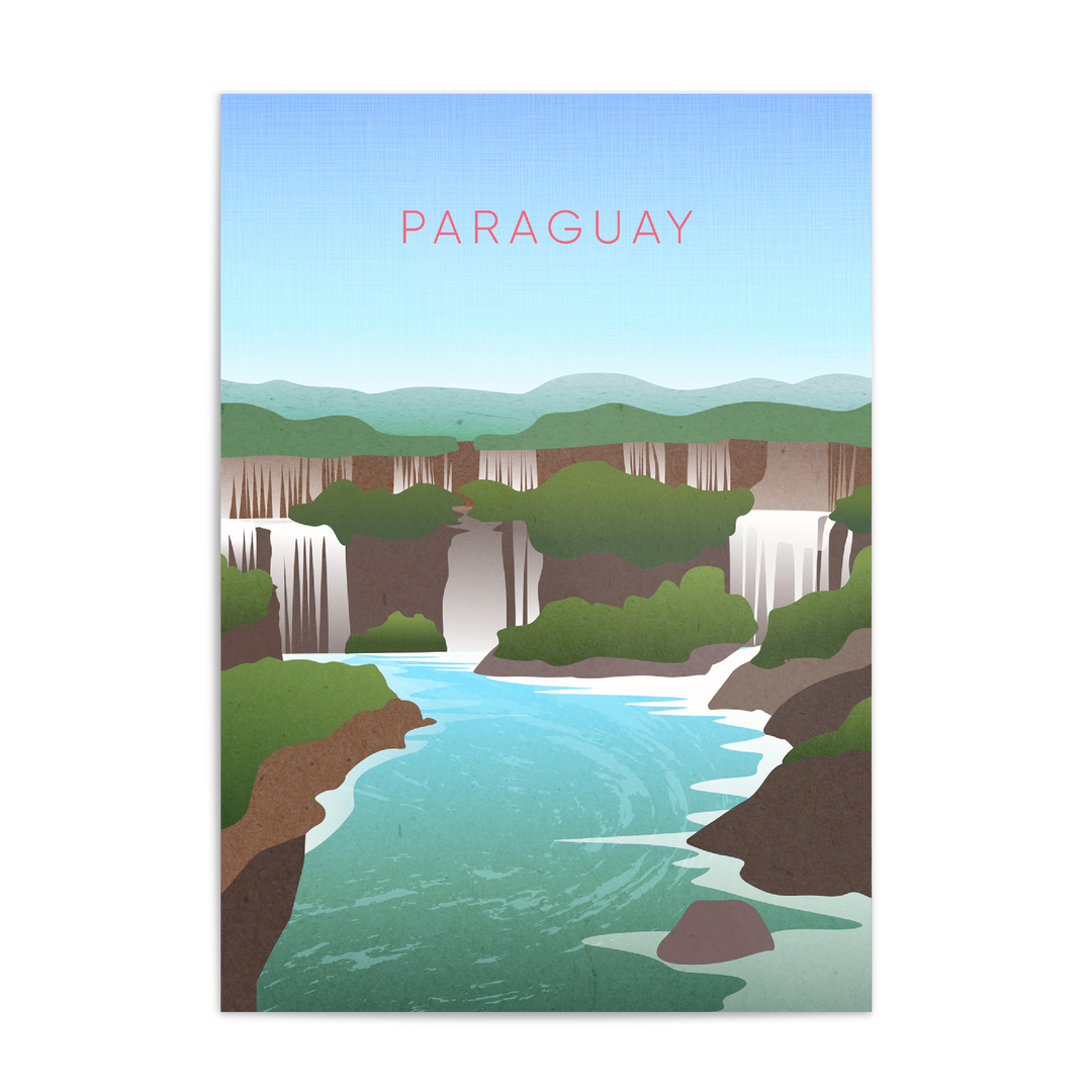 Paraguay Minimal Travel Poster