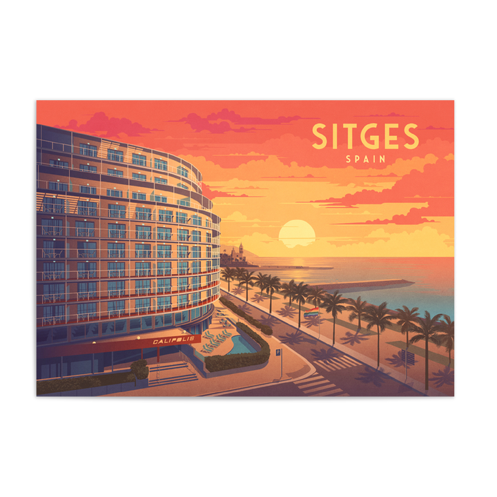Sitges Spain Travel Poster