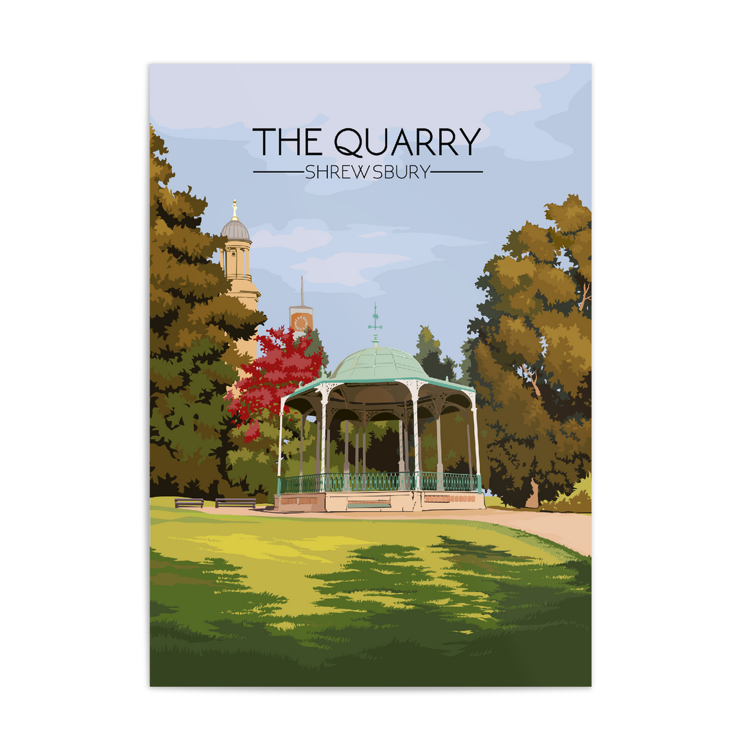 The Quarry Shrewsbury Travel Poster