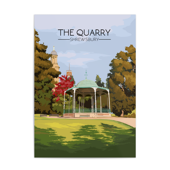 The Quarry Shrewsbury Travel Poster