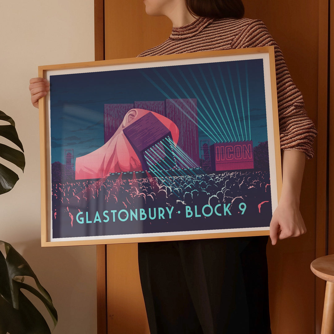 Glastonbury Festival Block 9 Poster
