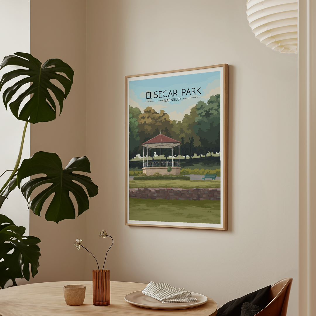 Elsecar Park Barnsley Travel Poster