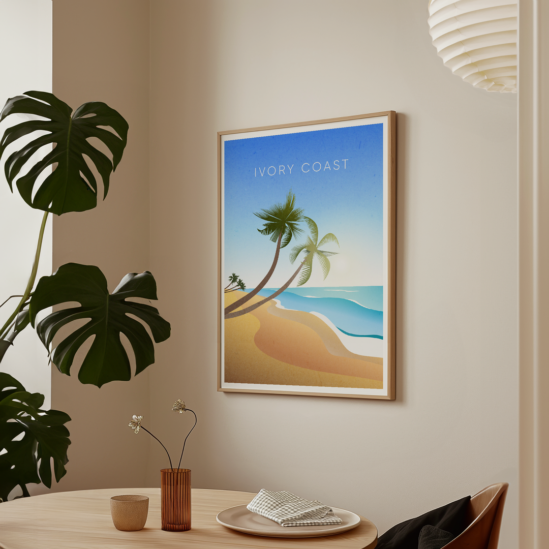 Ivory Coast Minimal Travel Poster