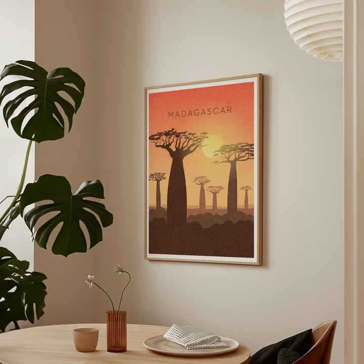 Madagascar Minimal Travel Poster