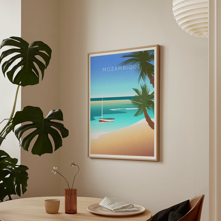 Mozambique Minimal Travel Poster