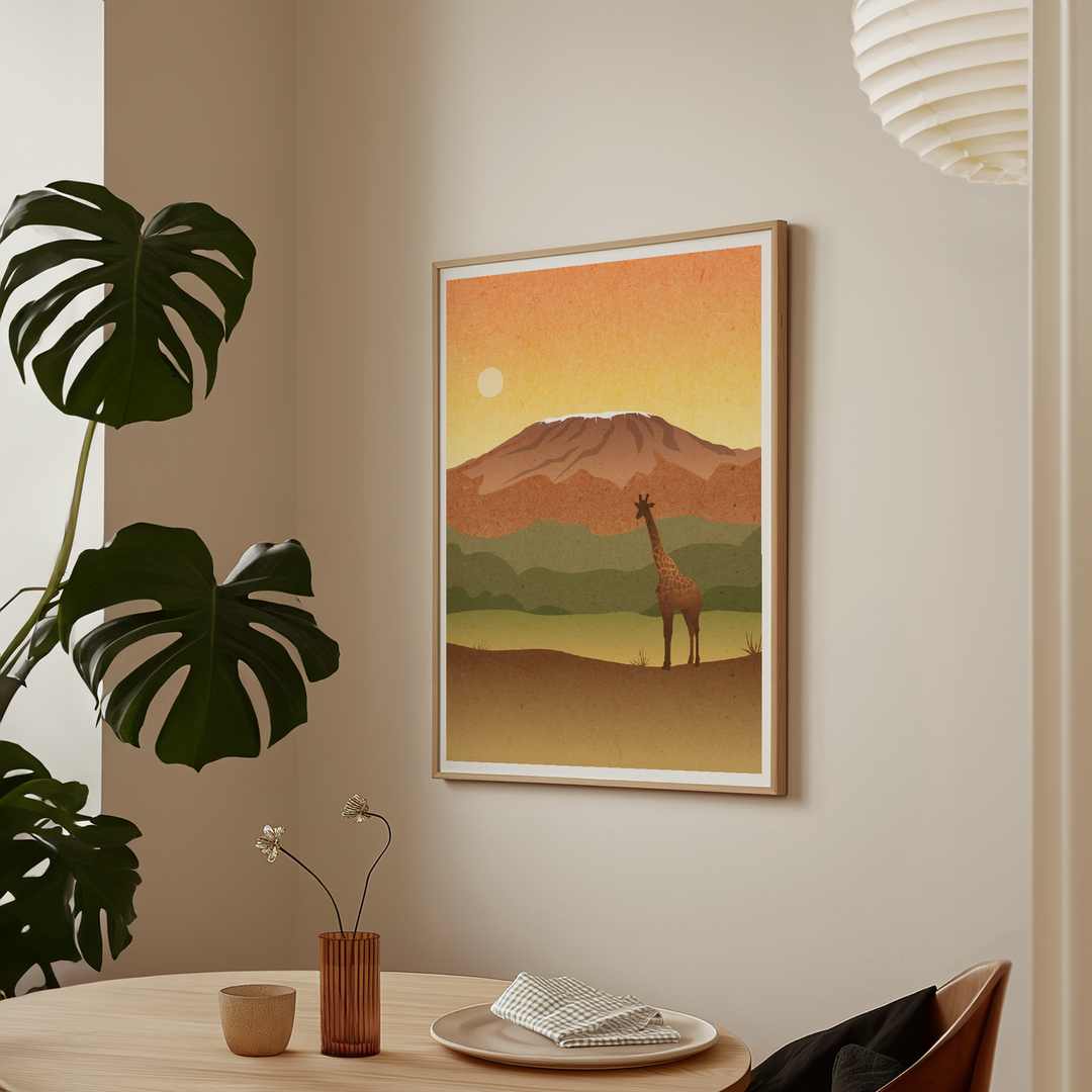 Tanzania Safari Themed Nursery Poster