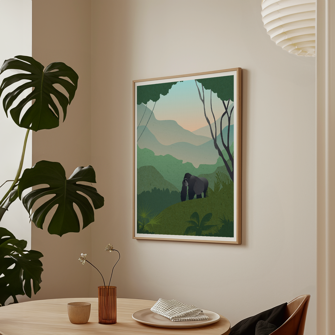 Uganda Safari Themed Nursery Print