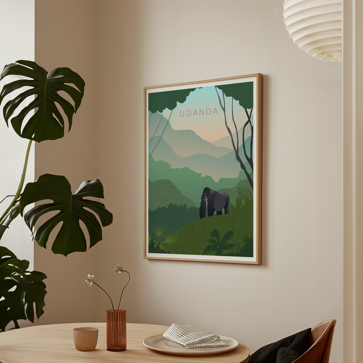 Uganda Minimal Travel Poster
