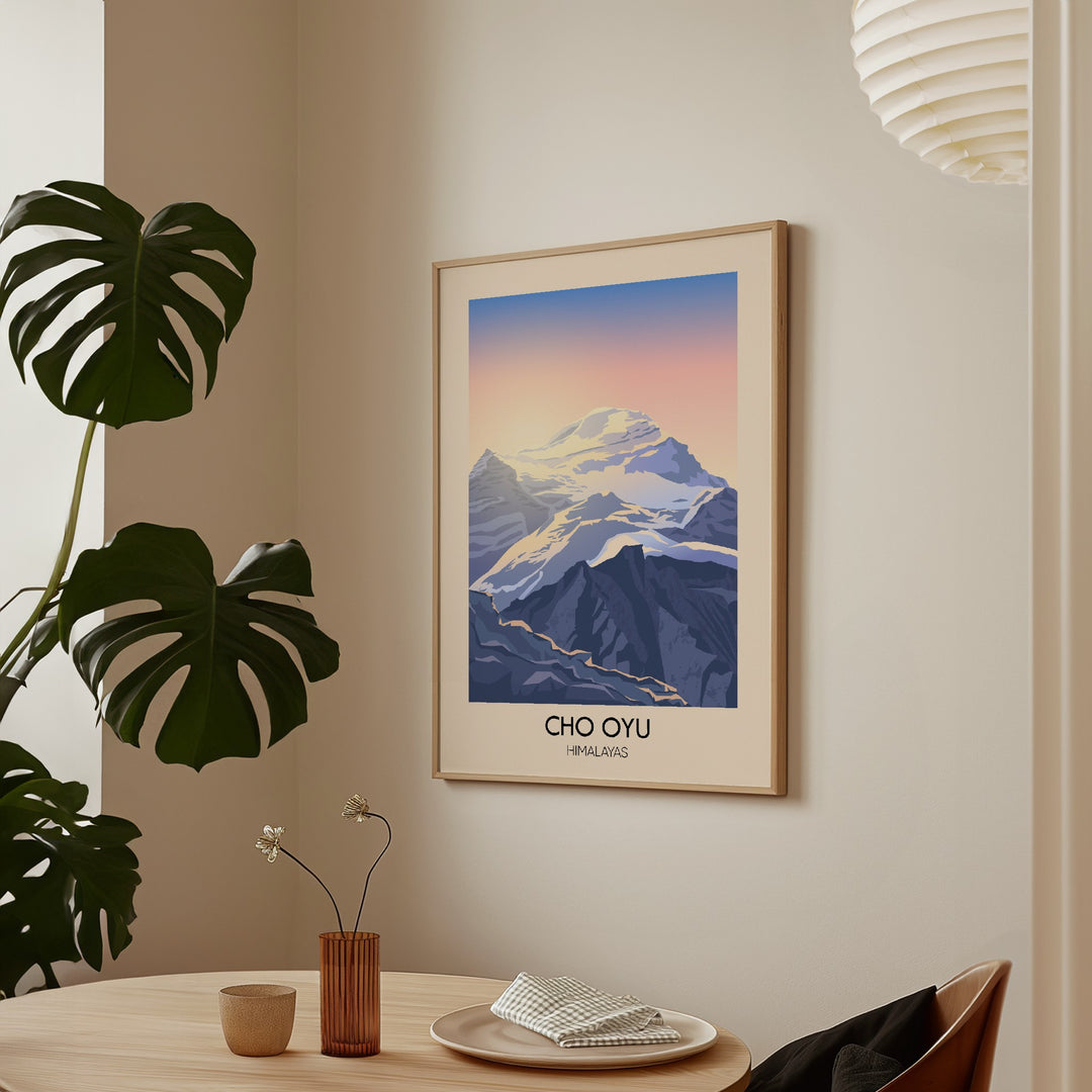 Cho Oyu Himalayas Travel Poster