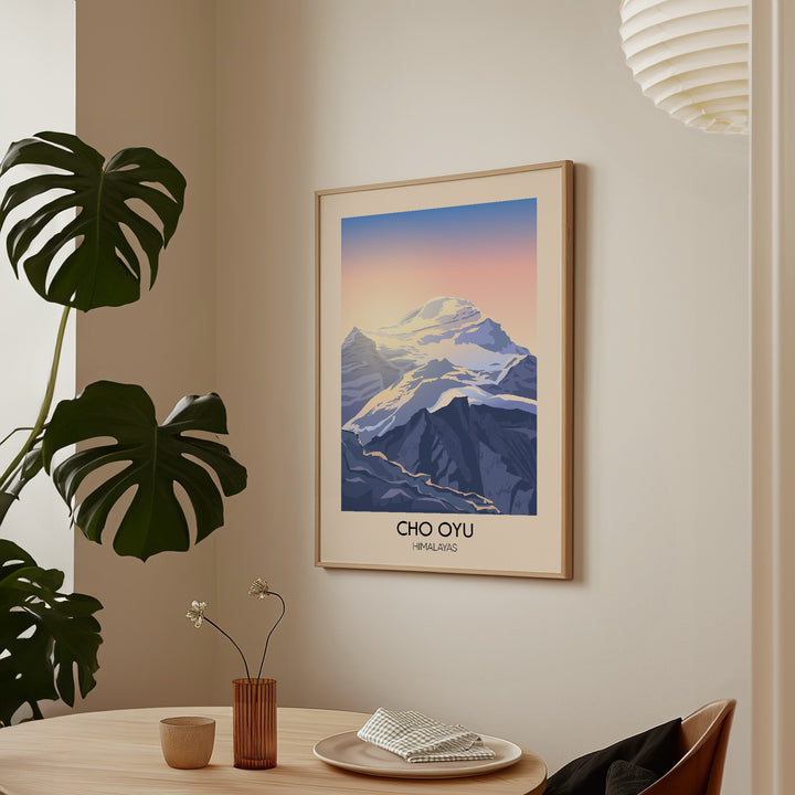 Cho Oyu Himalayas Travel Poster