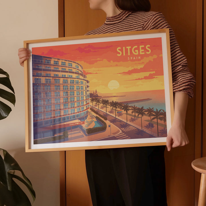 Sitges Spain Travel Poster