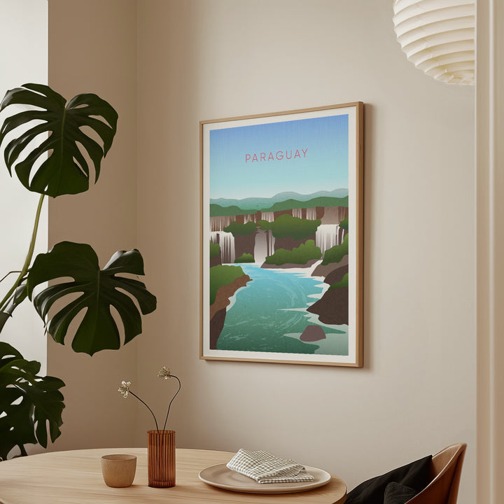 Paraguay Minimal Travel Poster