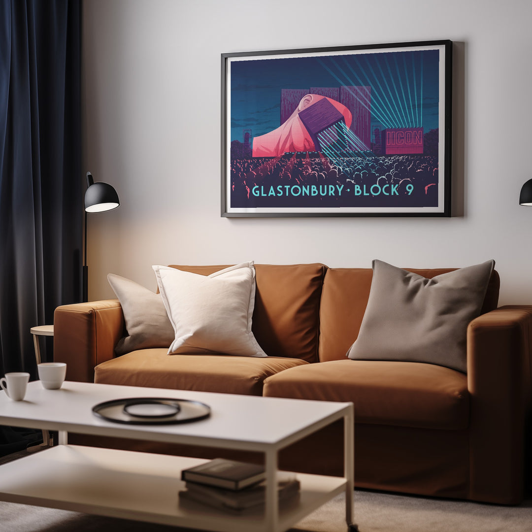 Glastonbury Festival Block 9 Poster