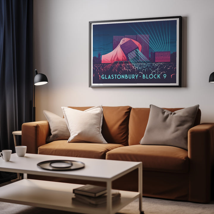 Glastonbury Festival Block 9 Poster