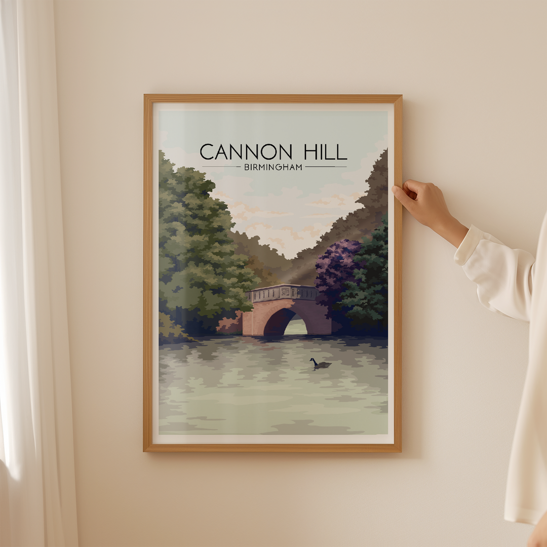 Cannon Hill Birmingham Travel Poster