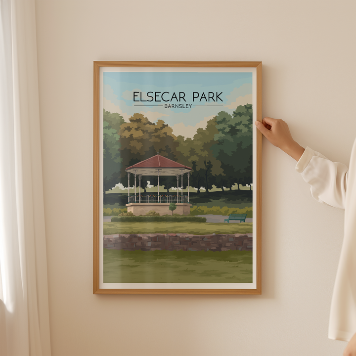 Elsecar Park Barnsley Travel Poster