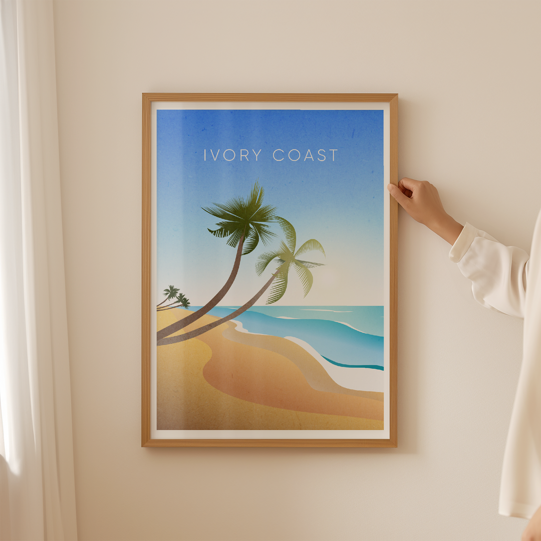 Ivory Coast Minimal Travel Poster