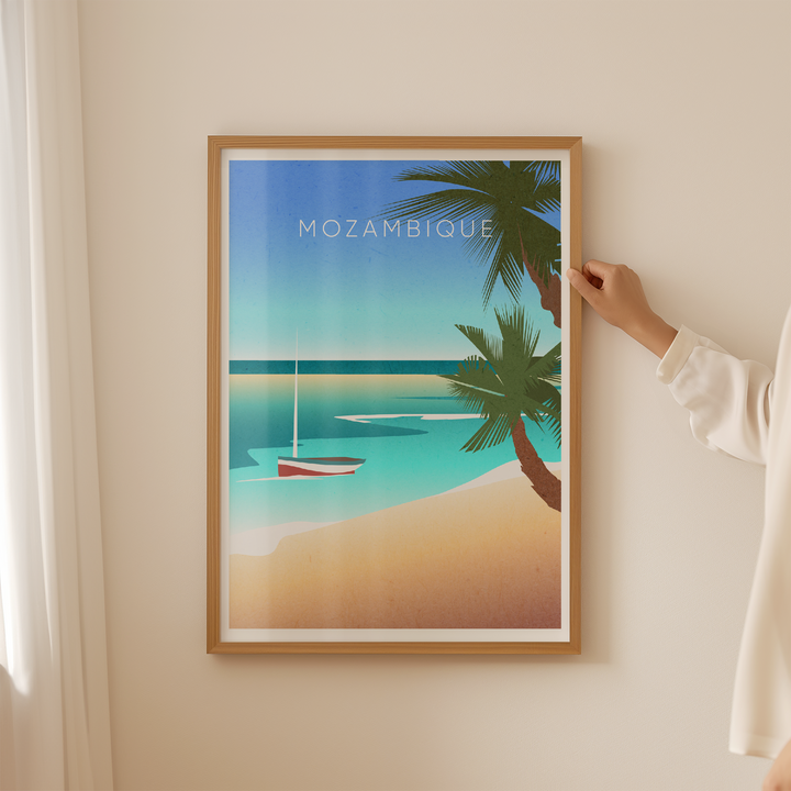 Mozambique Minimal Travel Poster