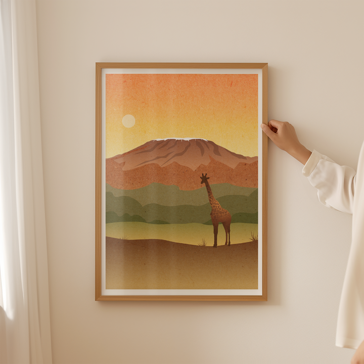 Tanzania Safari Themed Nursery Poster