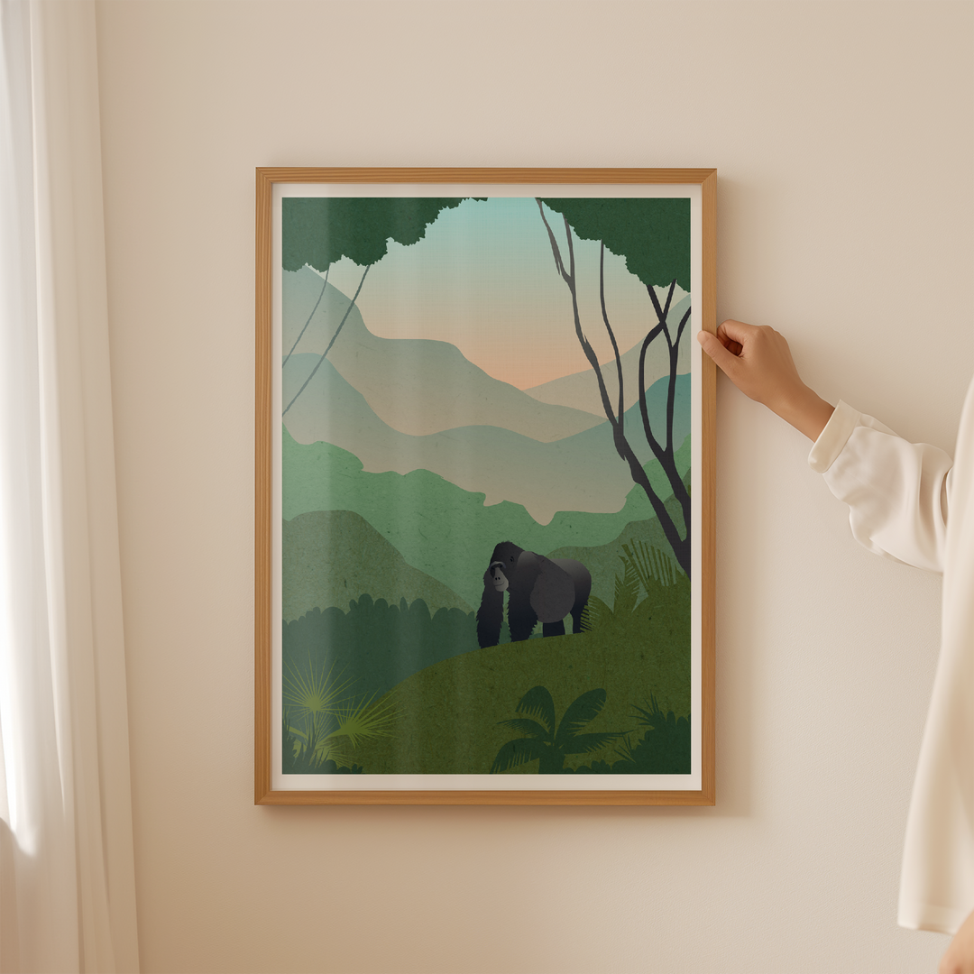 Uganda Safari Themed Nursery Print