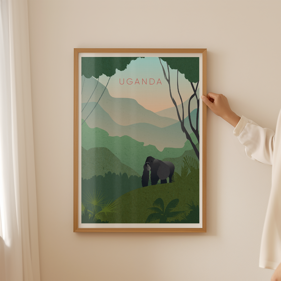 Uganda Minimal Travel Poster