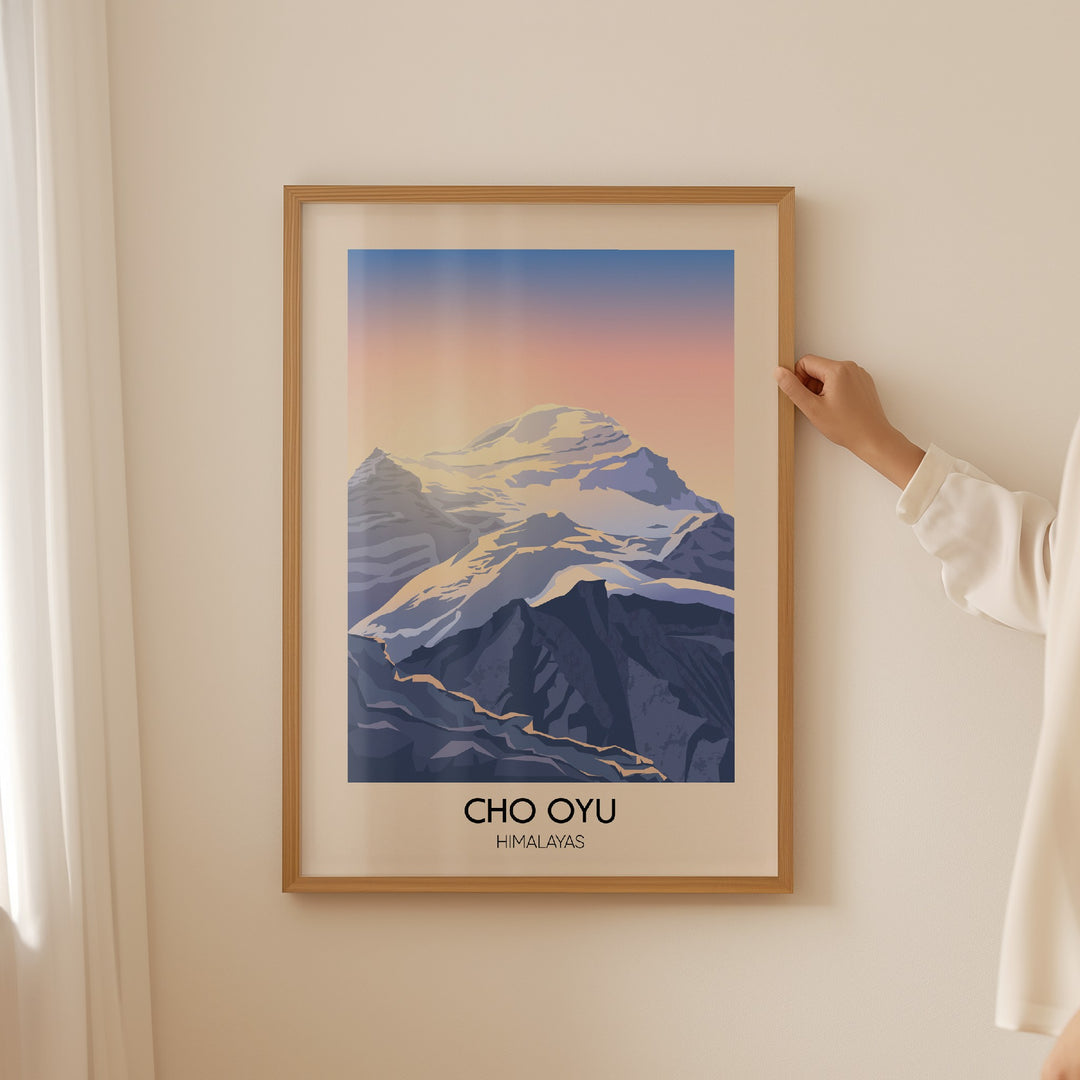 Cho Oyu Himalayas Travel Poster