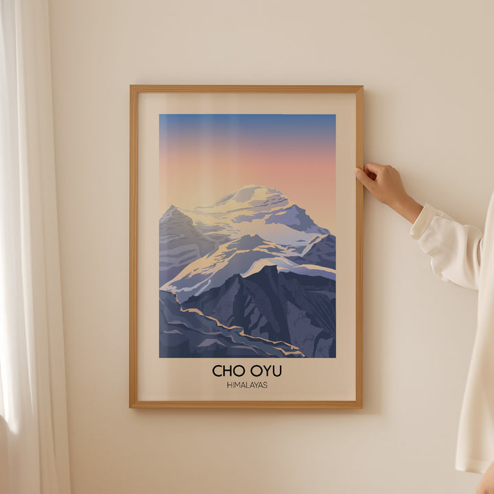 Cho Oyu Himalayas Travel Poster