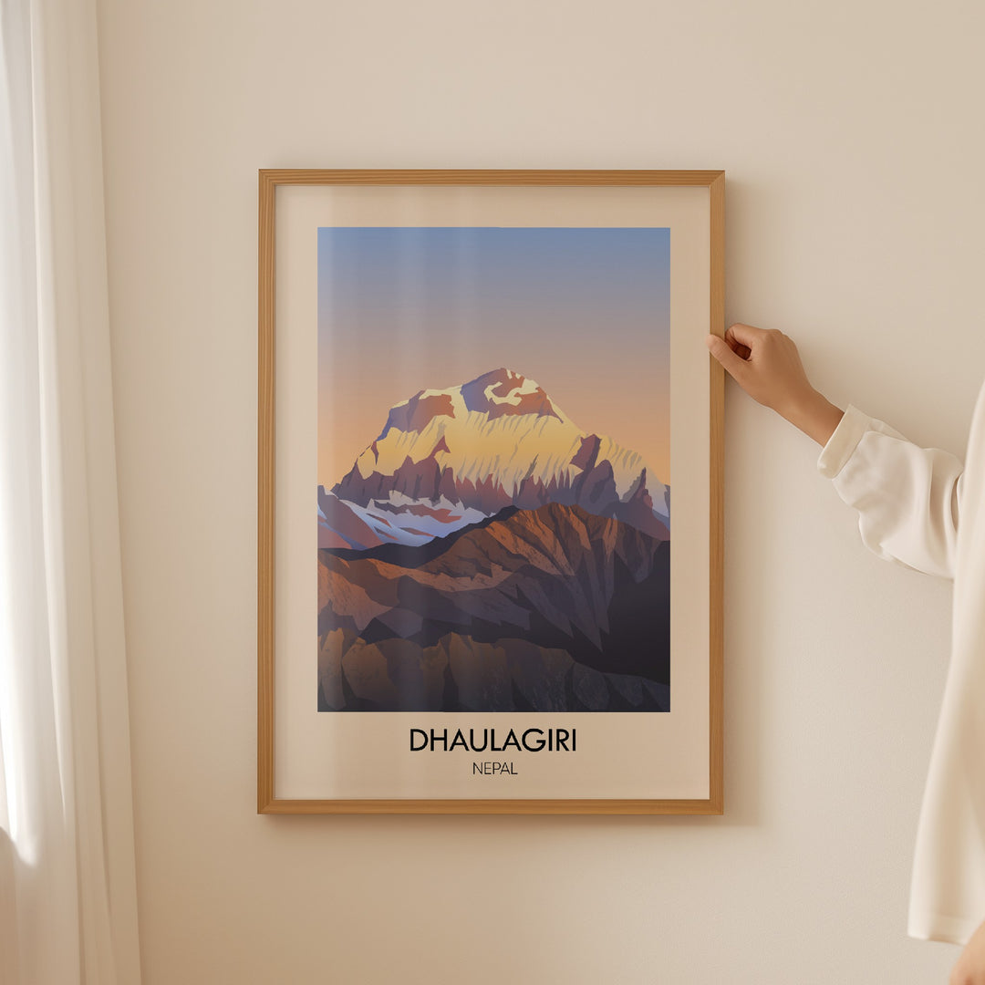 Dhaulagiri Nepal Travel Poster