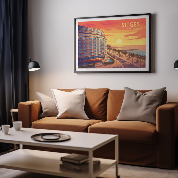 Sitges Spain Travel Poster