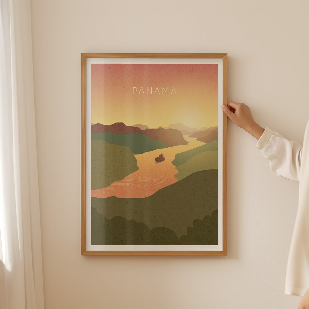 Panama Minimal Travel Poster